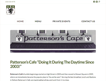 Tablet Screenshot of pattersonscafe.com